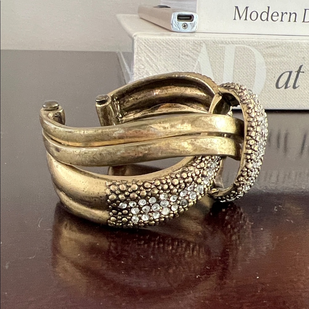 Anthropologie Gold and Silver Crystal Bracelet - Picture 2 of 4